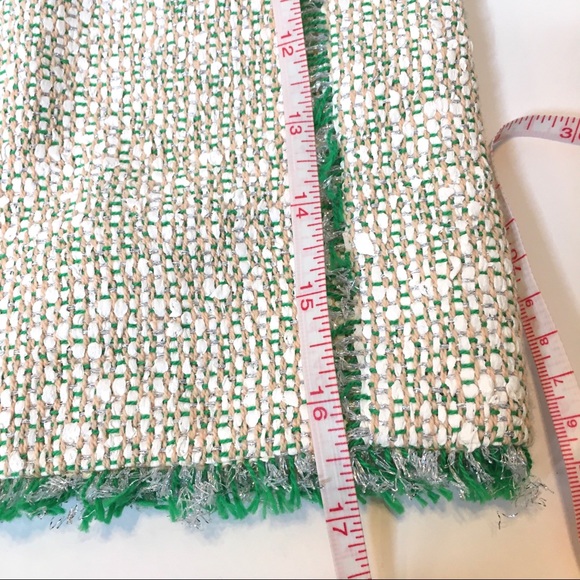 J Crew Cream Glimmer Tweed Mini Skirt 40075 sz 6 - Picture 8 of 8